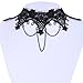 Yazilind Jewelry Lace Collar Necklace Lolita Charm Flower Chain Sexy Noble for Women Length:10in