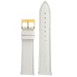 Genuine Leather Watch Band Pearl Finish White 18mm