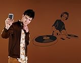 Best Quality Vinyl Wall Sticker Decals - DJ ( Size: 20in x 15in - Color: sage ) - No: 1813