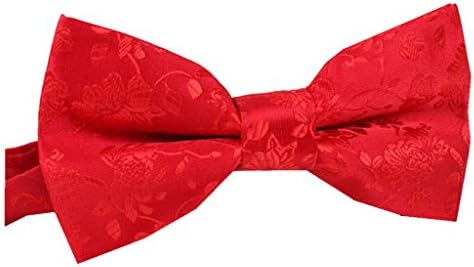 Men's Solid Color Banded Bow Ties Red F