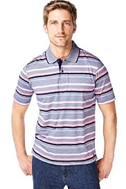Blue Harbour Pure Cotton Varied Striped Polo Shirt