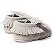 Voberry Baby Boys Girls Tassel Bow Soft Sole PU Leather Loafers Moccasin Sneakers (Grey, 12~18 Month)