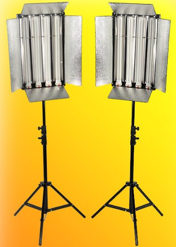 ePhoto 2200 Adjustable light output 2 Light Panels 2 x 1100 each Fluorescent CONTINUOUS PHOTO STUDIO VIDEO PHOTOGRAPHY Light Panel with Barndoor Lighting Light Stand Kit by ePhotoINC FL455Panel+Standx2 ePhoto 2200 Adjustable light output 2 Light Panels 2 x 1100 each Fluorescent CONTINUOUS PHOTO STUDIO VIDEO PHOTOGRAPHY Light Panel with Barndoor Lighting Light Stand Kit by ePhotoINC FL455Panel+Standx2