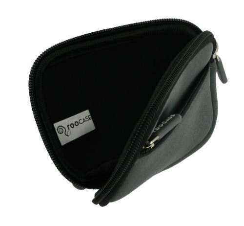 rooCASE (Graphite Grey) Neoprene Sleeve Case for Nikon Coolpix S630 Digital Camera Jet Black