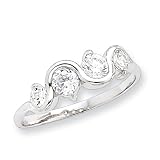Sterling Silver CZ Journey Ring