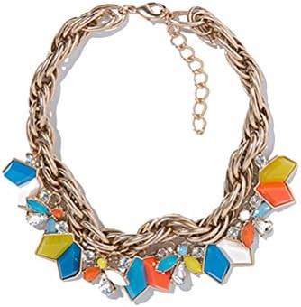 Colorful Rainbow Chain Statement Necklace Brand New Sold Out Choker