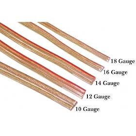 18ga Speaker Cable Clear, 25 ft (Pure Copper)