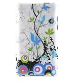 Premium Designer Hard Crystal Snap-on Case for Apple iPod Touch 2, 8GB, 32GB, 64GB - Cool White Spring Flower Floral Print
