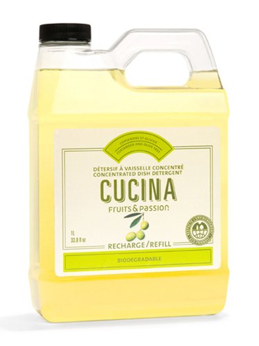 Fruits and Passion's Cucina Dish Detergent Refill Lime Zest & Cypress 33.8 fl oz