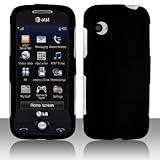 LG Prime GS390 Cell Phone Rubber Black Protective Case