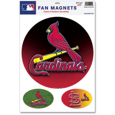 ST. LOUIS CARDINALS OFFICIAL LOGO CAR MAGNET SET
