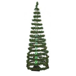 6' Pre-Lit Color Changing Green Spiral Bubble Christmas Tree - Multi Lights