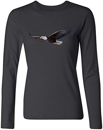 CYOJZJ Eagle Flying T-shrts for Women Black S
