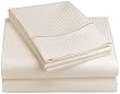 Renaissance 600 Thread-Count Woven Stripe King Sheet Set, Ivory