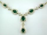 14K 2.15 CTW Emerald & Diamond Necklace
