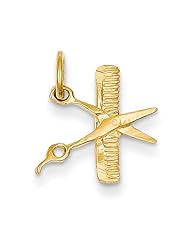 14k Comb & Scissors Charm