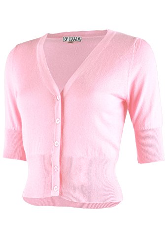 TL Women Basic Open or V Neck Short Sleeve Bolero Lace or Knit Cardigan Shrug