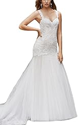 Sexy Tulle Mermaid Lace Open-Back 2016  Dress