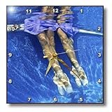 Ballerinas dancing underwater in a swimming pool - 10x10 Wall Clock