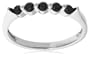 10k White Gold 5-Stone Black Diamond Ring (1/4 cttw), Size 7