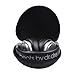 CASE STAR Black EVA Heart-Shaped Protecting and Carrying Hard Headphone Case for Monster Beats Pro/Kidz Gear Wired Headphone with a Black Color Drawstring Carrying Pouch