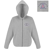 Arizona Wildcats NCAA Hoody Full Zip Hooded Sweatshirt For Women (Grey Heather)