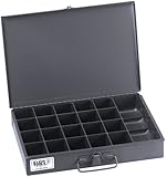 Klein Tools 54440 21-Compartment Storage Box with Tool Compartment, Mid-Size