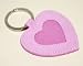 from The Present Store Pink Leather Heart Keyring with Photo Frame