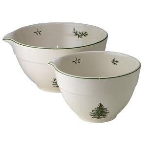 Spode Christmas Tree Mixing Bowls, Set of 2 by