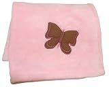 Tadpoles Butterfly Baby Coral Fleece Stroller Blanket