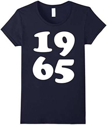 Women's 1965 T Shirt Birthday Gift Tee Made In 1965 Tshirt Small Navy