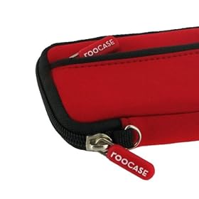 rooCASE (Flamming Red) Neoprene Sleeve Case for Flip MinoHD Camcorder Smile