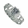 Elle Women's Sterling Silver Open Square Link Bracelet Watch #SW2831JS