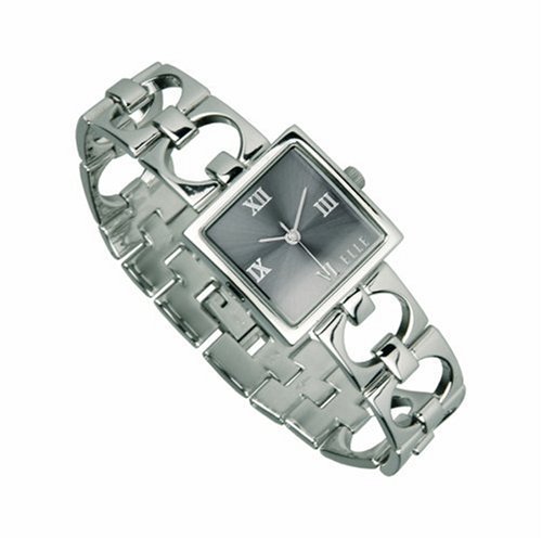 ELLETIME Women's Sterling Silver Open Square Link Bracelet Watch #SW2831JS