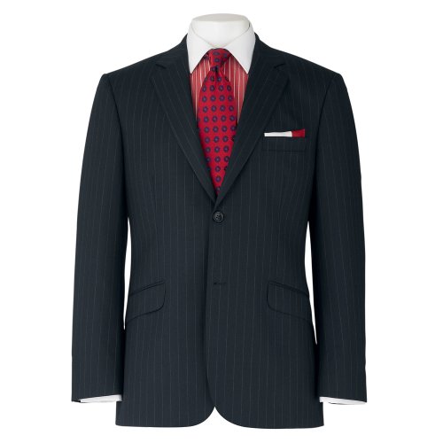 Savile Row Mens Navy Chalk Stripe 2 Button Men's 