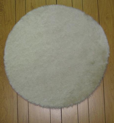 Flokati Faux Fur Rugs 3' Round WHITE