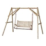 Wooden Patio Swing with A-Frame