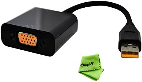 Ckeyin ® Full HD 1080P USB 3.0 to VGA Monitor Video Graphic Card Multi Display Adapter Converter Cable,support Windows 7, 8, 8.1 (Black)