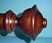 Chaucer Finial in Coffee finish for a 2" Drapery dowel rod - 1/pack [CAPITOL CITY LUMBER]