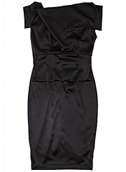 Sexy Cowl Neck Belted Sateen  Dress