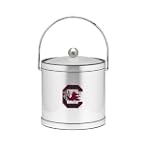 NCAA South Carolina Fighting Gamecocks Brushed Chrome Mylar Ice Bucket with Acrylic Cover, 3-Quart