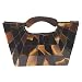 Shiraleah Wedge Shaped Tile Bag with Amber Horn Handle