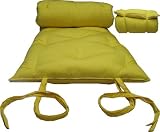 Brand New Yellow Traditional Japanese Floor Futon Mattresses, Foldable Cushion Mats, Yoga, Meditaion.