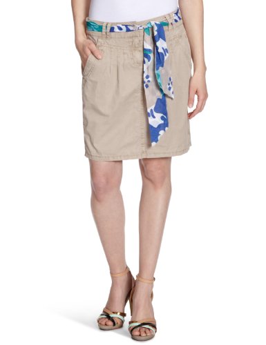 TOM TAILOR Damen Rock (mini), 55117530070/casual washed skirt, Gr. 40, Beige (8229) Preisvergleich