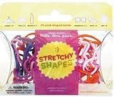 Pack of 24 LITTLE DIVA Stretchy Shapes Silicone Rubber Bands Lipstick, Tiara, Gift