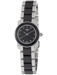 Tissot Womens T0642102205600 Cera Black Dial Diamond-Accented Ceramic Watch