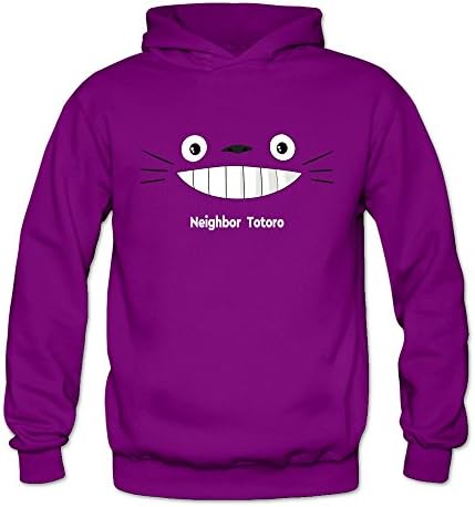 FANNG Women's My Neighbor Totoro Logo Hoodie Purple L