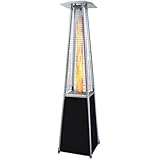 Garden Radiance GRP4000BK Dancing Flames Pyramid Outdoor Patio Heater with Black Base