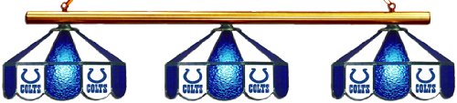 Indianapolis Colts Pool Table Light - Stained Glass Shades