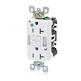 20-Amp, Hospital Grade Guidelight Tamper-Resistant Slim GFCI Duplex Receptacle, White, X7892-HGW
